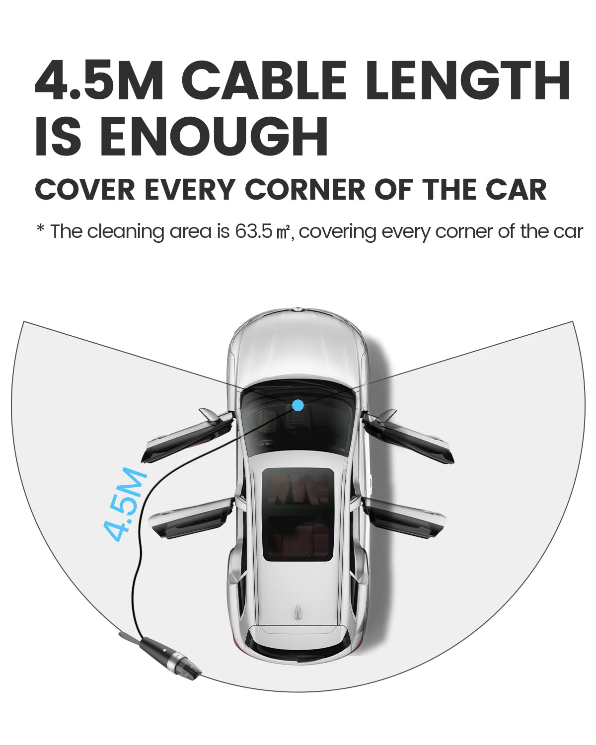 Car Vacuum Cleaner 6000PA 12V Handheld Wet/Dry C207