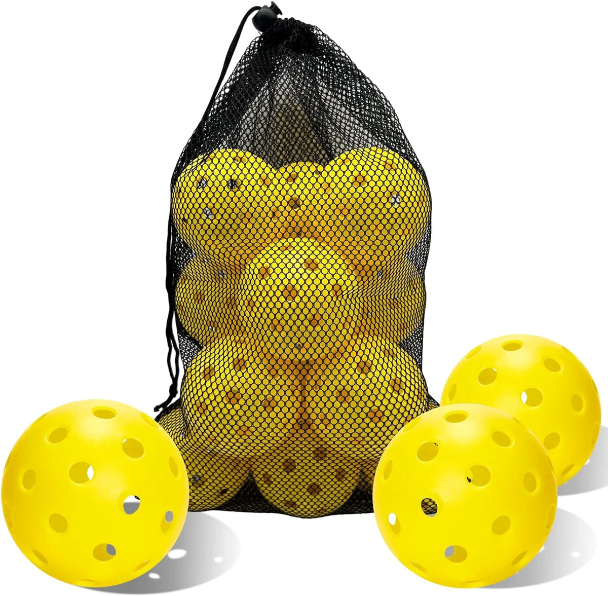 12 Pack 40 Holes Outdoor Pickleball Balls with Bag S522