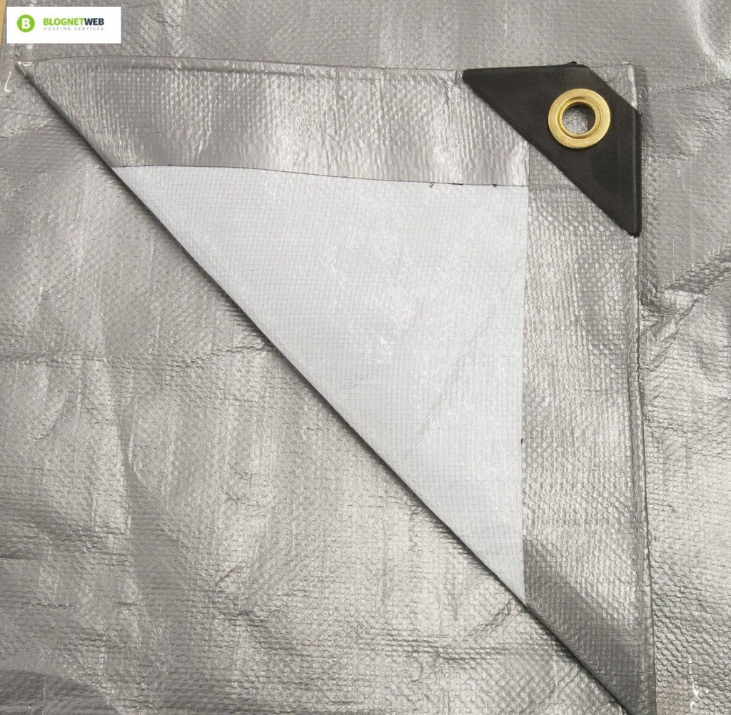 Silver/White 30 x 40 Poly Tarp N217