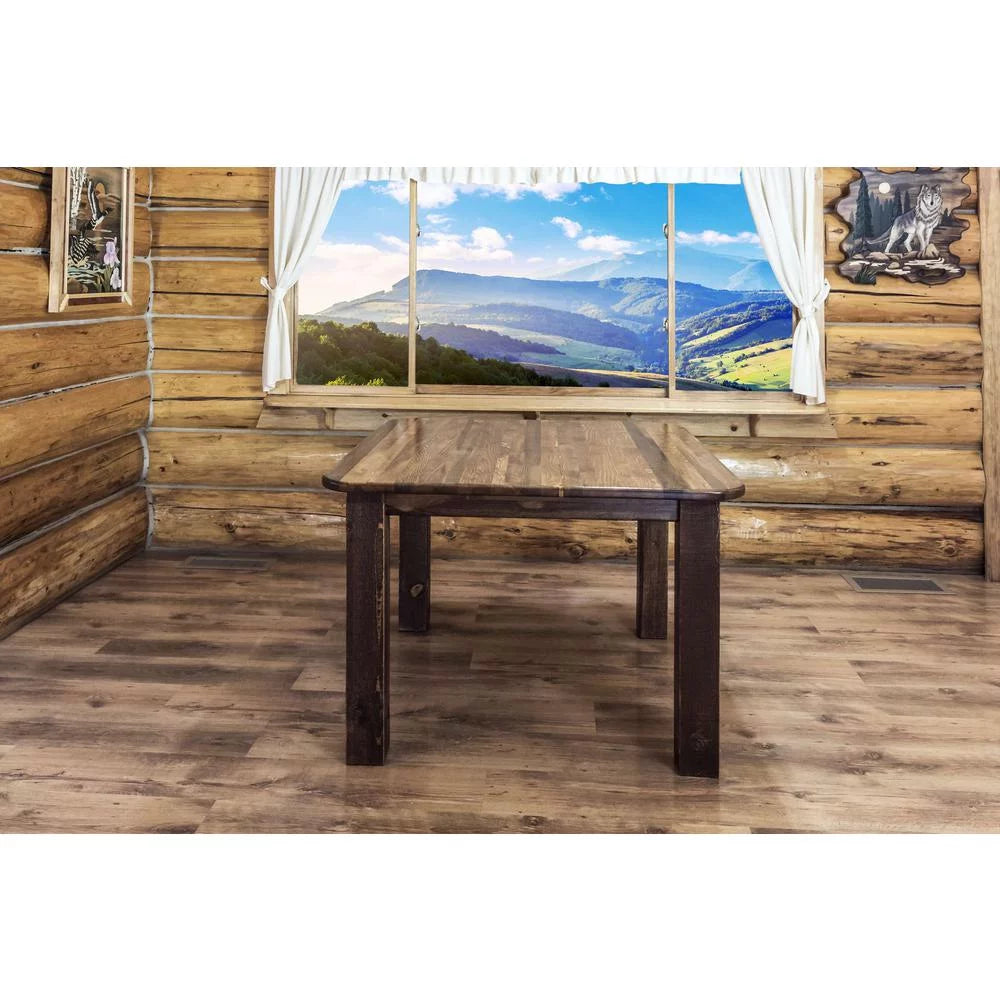 Log Wood Counter Height Dining Table T10556