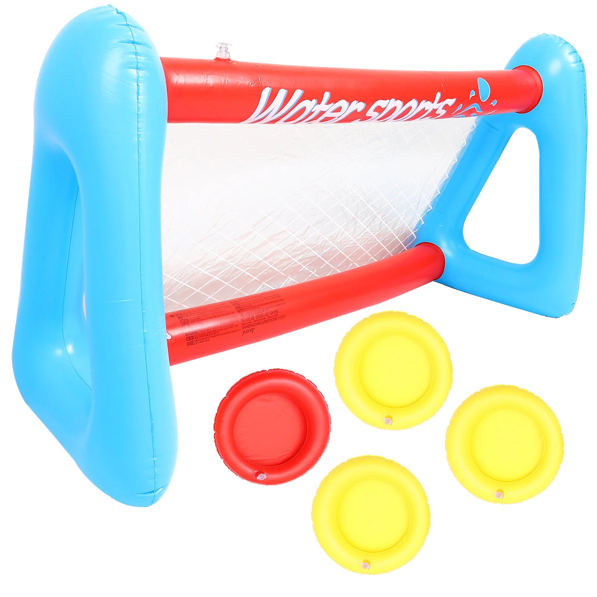 Inflatable Pool Float Set with Volleyball Net and Volleyballs W341