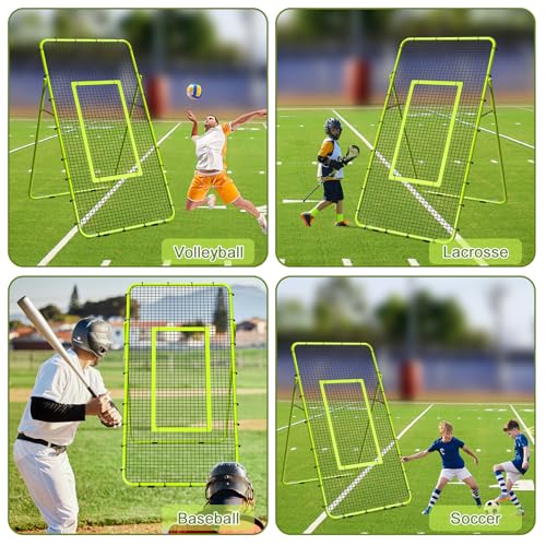 Adjustable 7x4 FT Volleyball Rebounder Net Z972