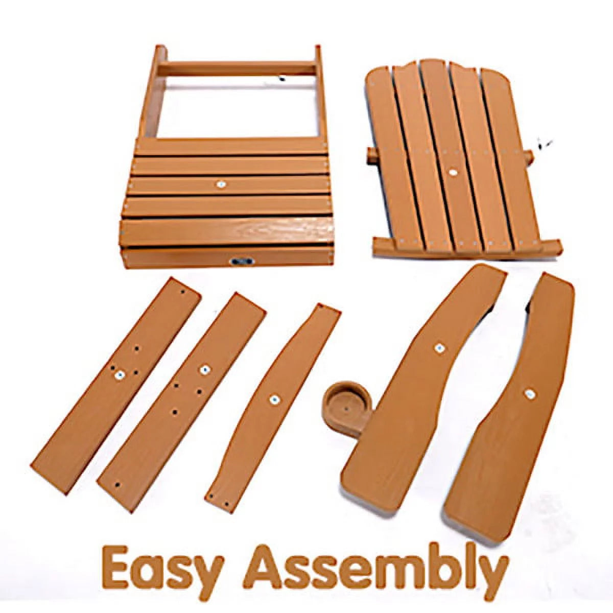 Brown Adirondack Chair with Cup Holder R13411