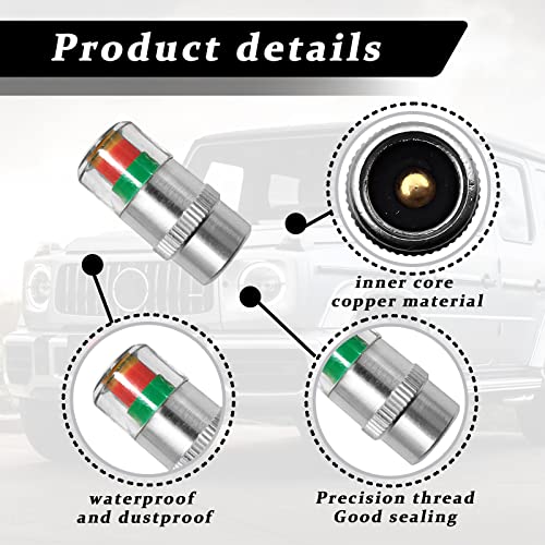 Universal 32PSI Tire Pressure Monitor Valve Stem Caps H28928