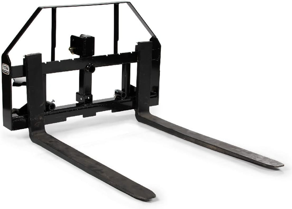 60-in Pallet Fork Hay Frame Attachment with Rack, Receiver Hitch D851509