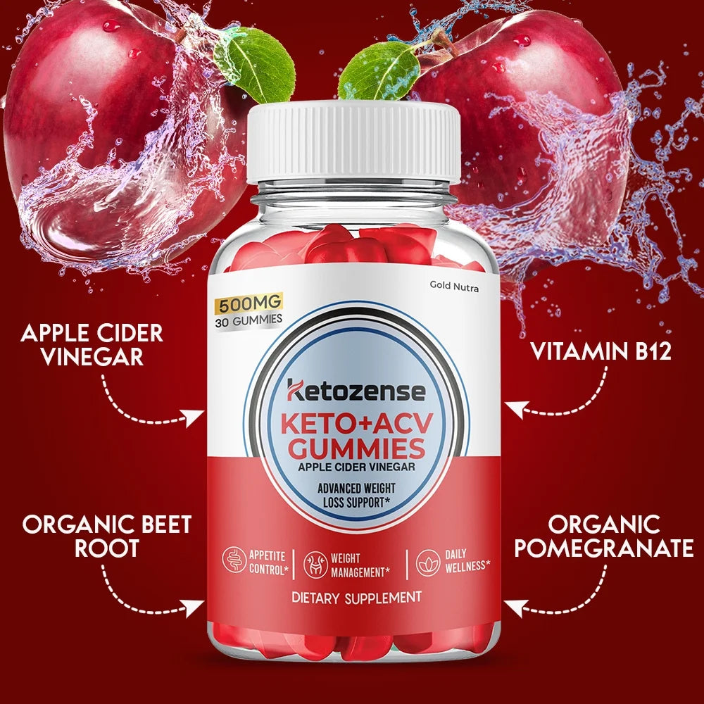 Keto ACV Gummies with Vitamin B12, Pomegranate and Beet Root 5 Pack K57841