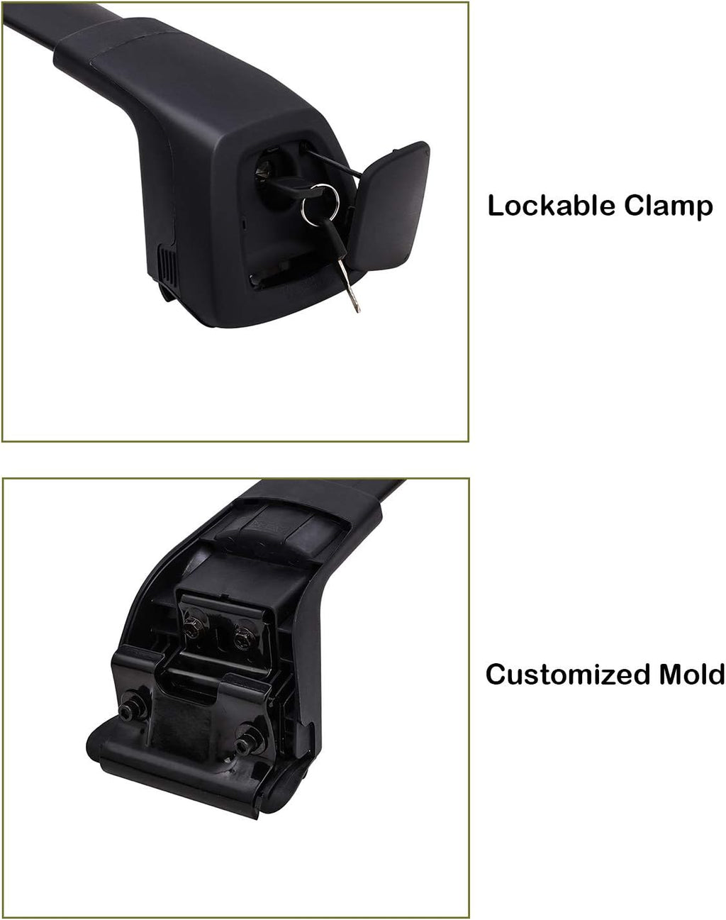 Roof Rack Cross Bar Lockable Cargo Carrier F360238