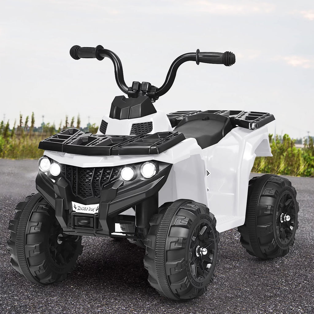 Kids Ride On ATV Quad 4 Wheeler Electric Toy Car 6V White L2891