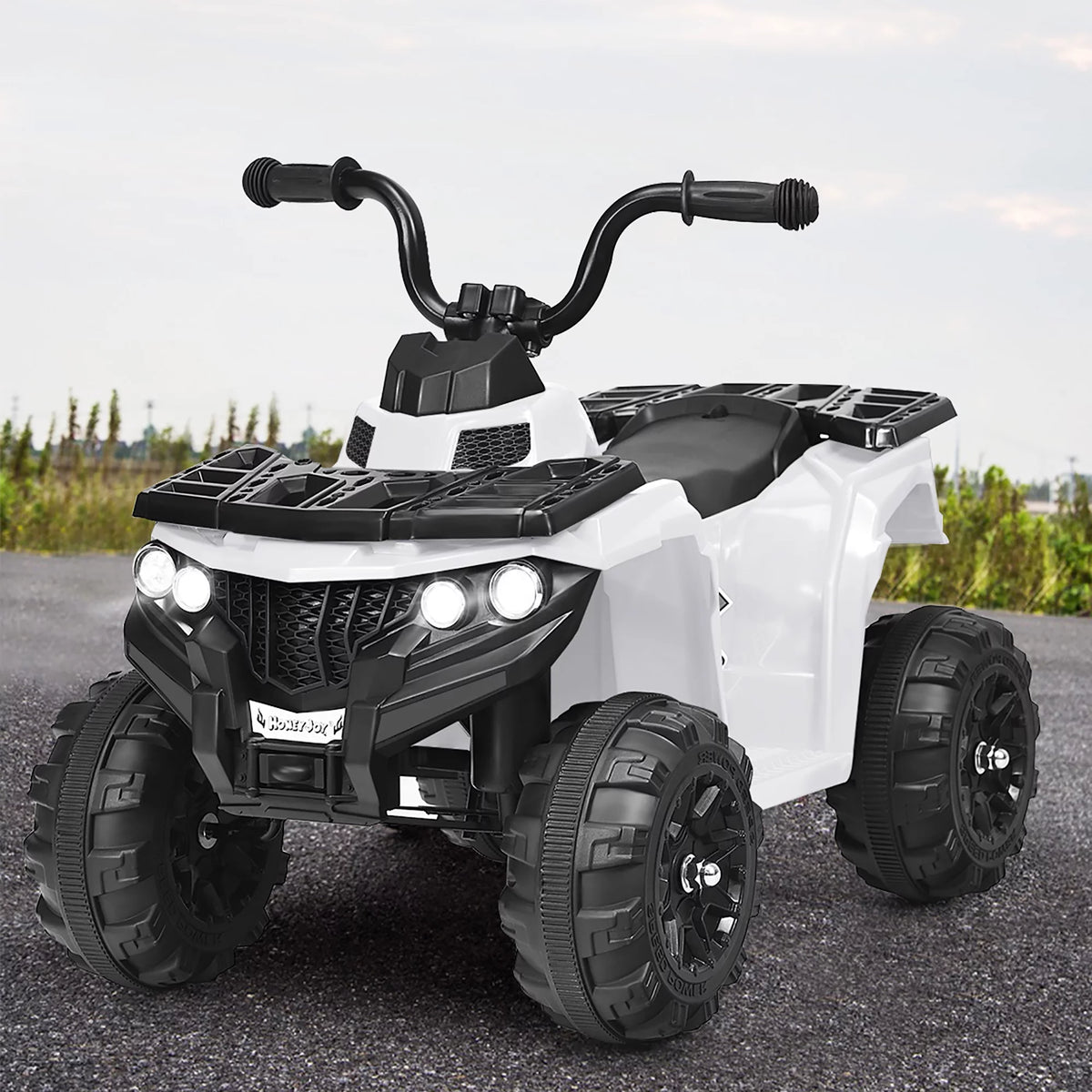 Kids Ride On ATV Quad 4 Wheeler Electric Toy Car 6V White L2891