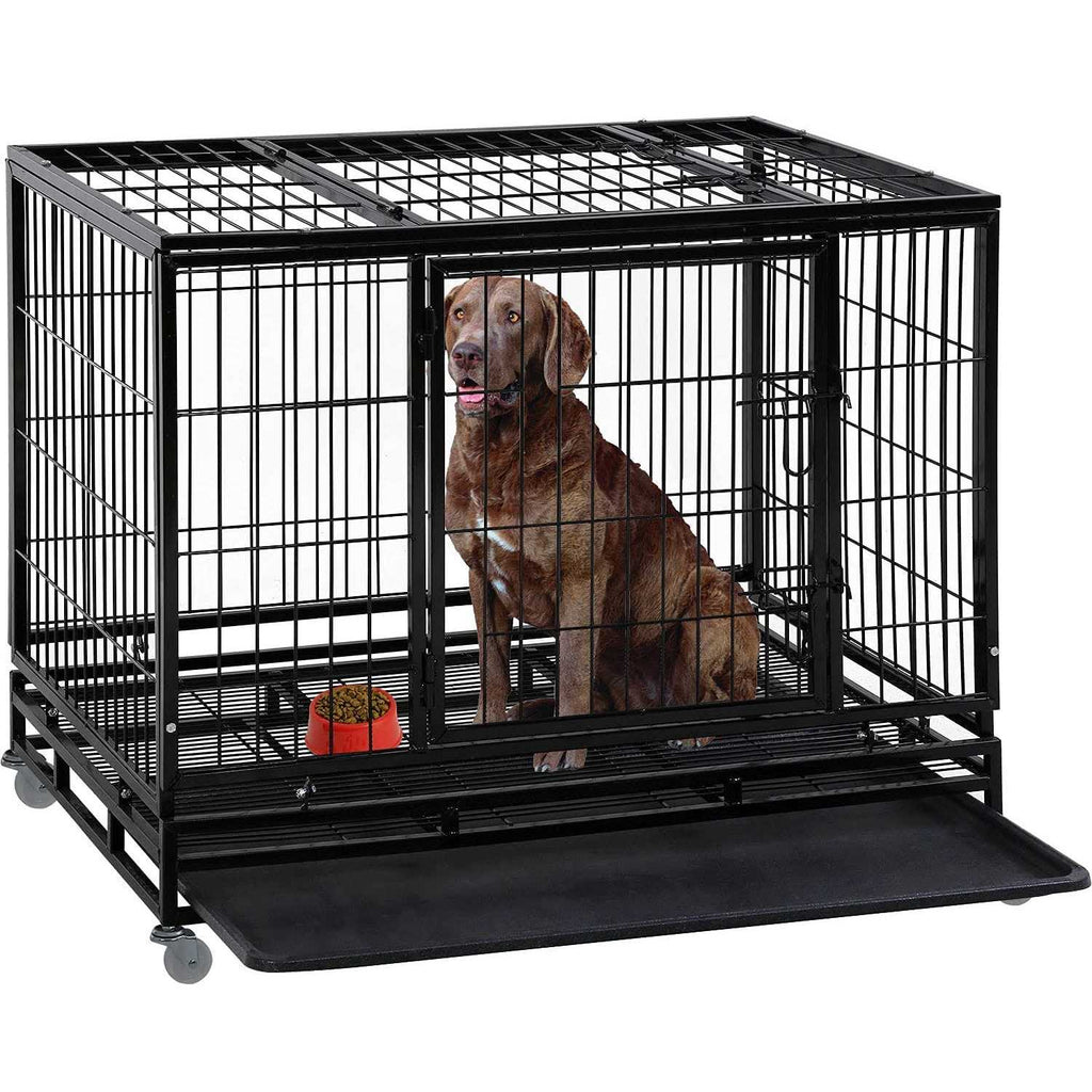 Heavy Duty Dog Crate with Plastic Tray U950885