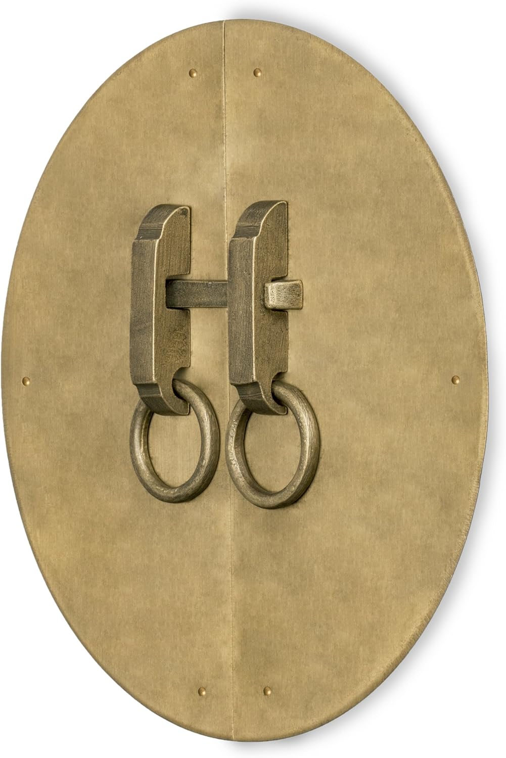 Brass Button and Zipper Cabinet Face Plate Hardware Set Z862