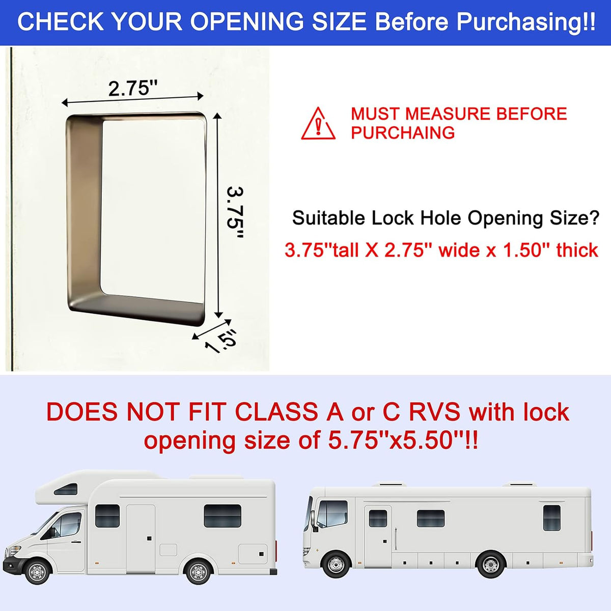 Waterproof Shockproof Metal RV Door Lock with Keypad Z277199