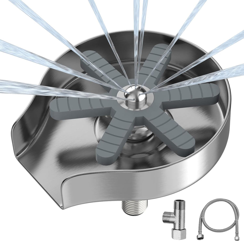 Metal Glass Rinser for Kitchen Sink, Brushed Nickel N922