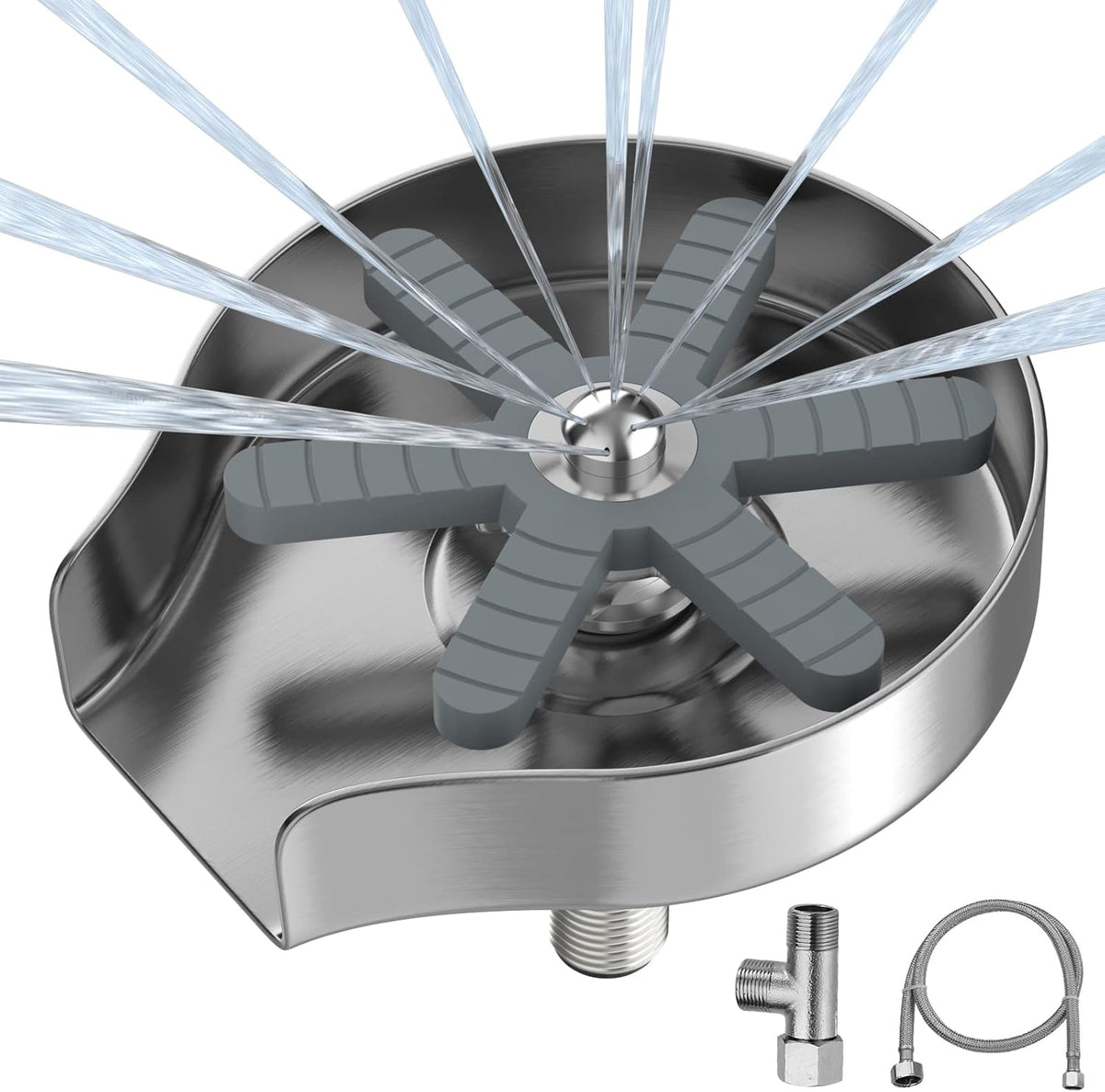 Metal Glass Rinser for Kitchen Sink, Brushed Nickel N922