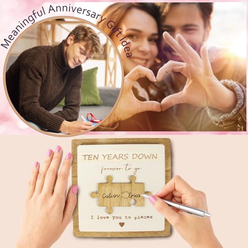 Personalized Wooden Plaque with Engraved Puzzle Pieces Q258151