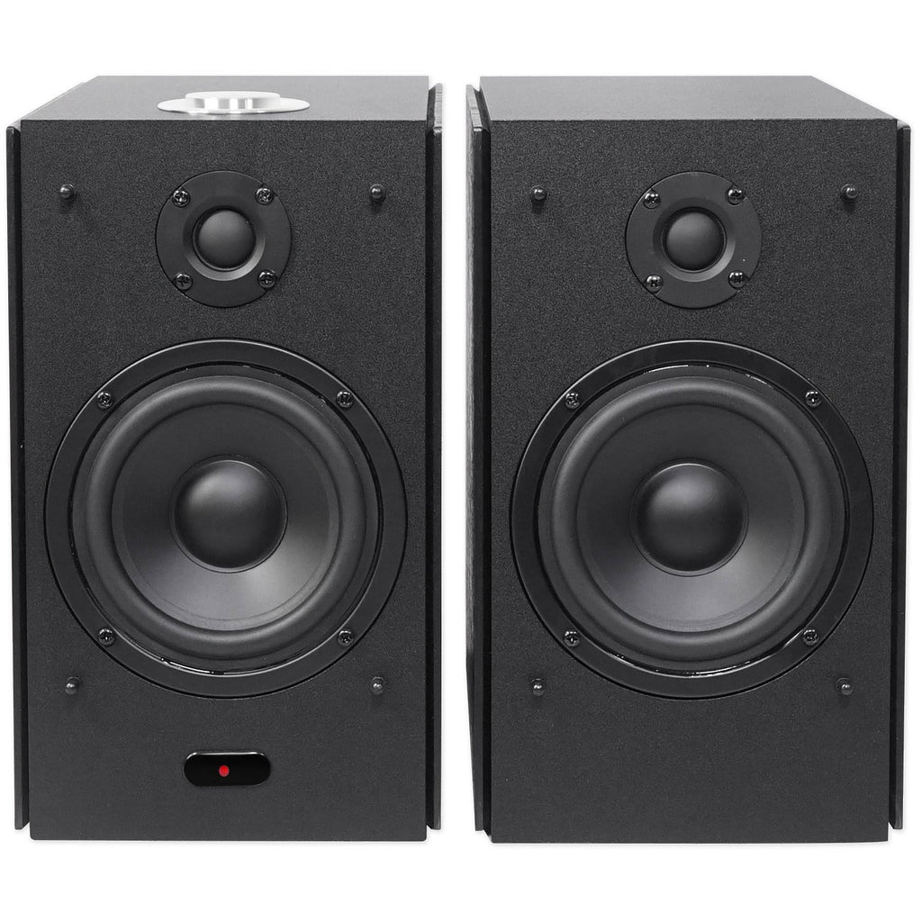 5x22 Powered Bluetooth Bookshelf Speakers with Stands C511
