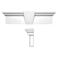 White Flat Panel Window Header with Keystone C6621