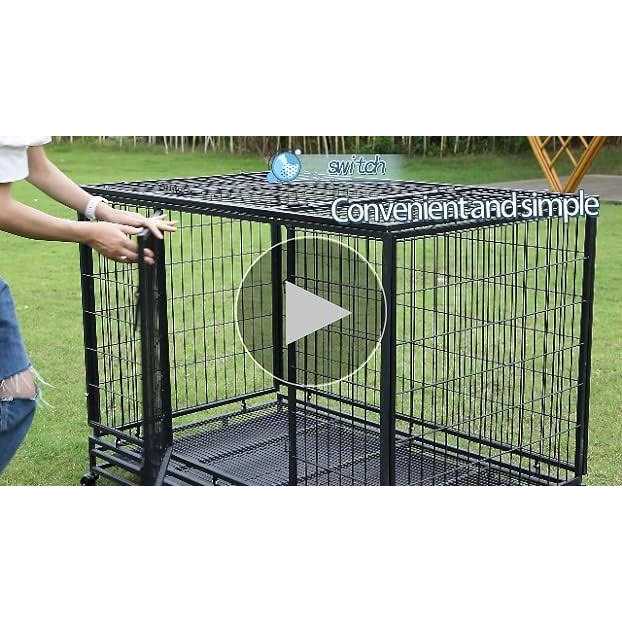 Heavy Duty Dog Crate with Plastic Tray U950885