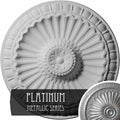 11 1/4x22OD x 1 1/8x22P Hand-Painted Platinum Ceiling Medallion K5090