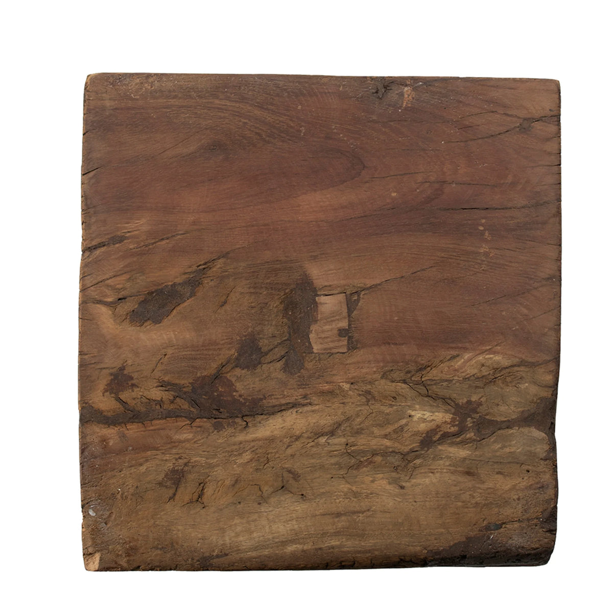 Organic Carved Wooden Pillar Stool D466387