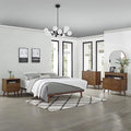 Walnut 8.5 Inch Wood Platform King Bed Frame J389