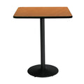 Square Breakroom Table with Oak Round Black Base B36327