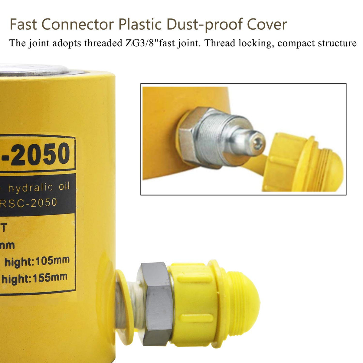 20 ton Hydraulic Jack Cylinder Short Type Stoke 50mm Hydraulic Ram Industrial Lifting Jack F8301