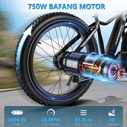 1000W BAFANG Motor 48V 15Ah LG Battery 26" x4.0 Fat Tire Electric Bicycle with Hydraulic Disc Brakes K7690