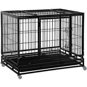 Heavy Duty Dog Crate with Plastic Tray U950885