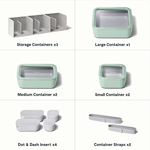14 Pieces Ceramic Coated Glass Food Storage Set with Glass Lids J90802