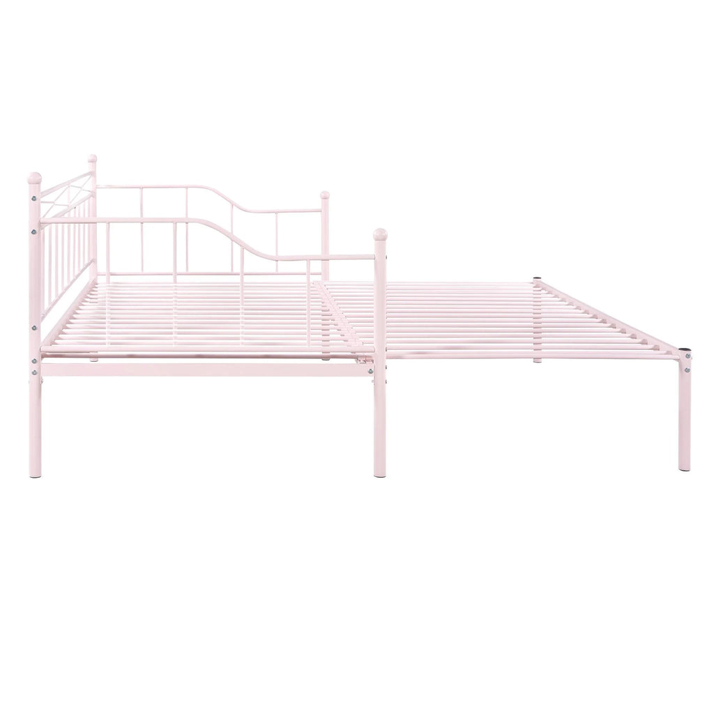 Pink Twin Metal Daybed with Trundle S2117