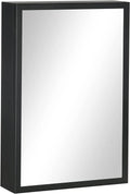 Black Stainless Steel Wall-Mounted Medicine Cabinet with Mirror X53683
