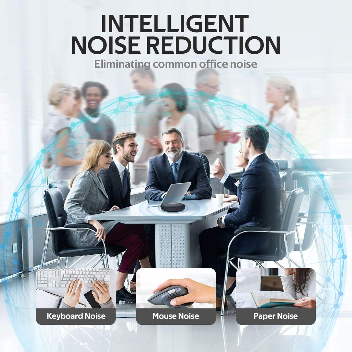 Bluetooth Speakerphone with 4 Directional Mics Z66125