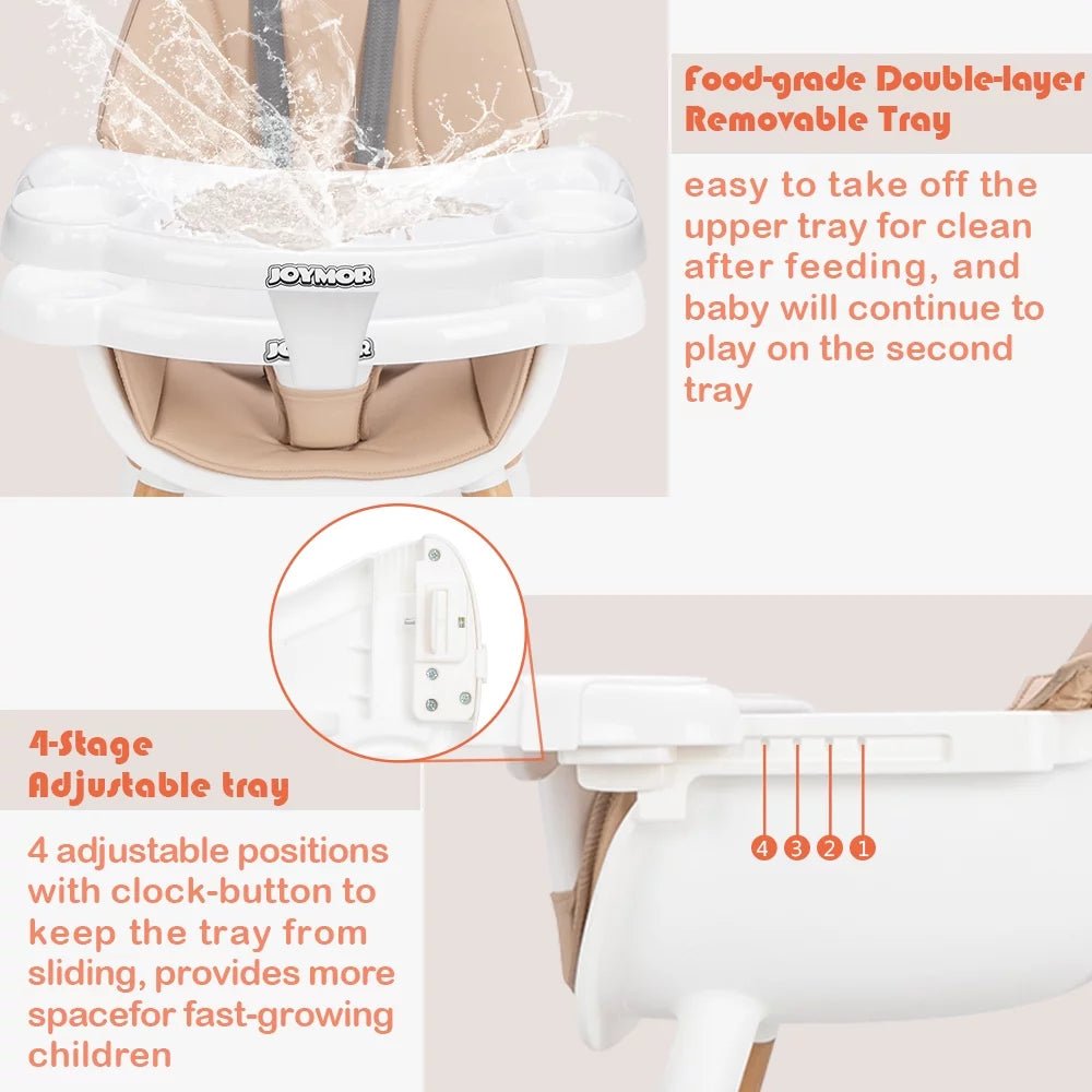 5-in-1 Wood High Chair A83485