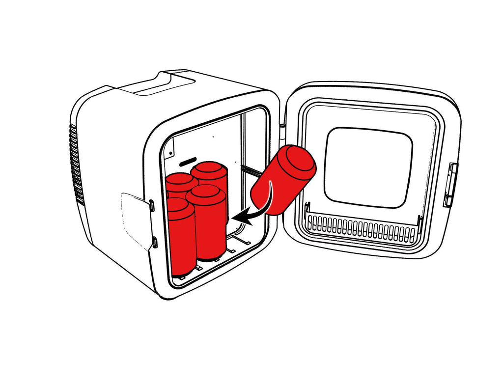 Red 12 Can Mini Beverage Cooler X32514