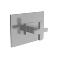 Weathered Brass Shower Trim Plate with Cross Handle D105045