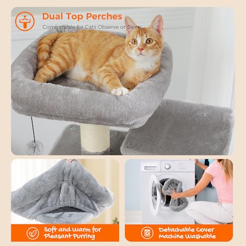 72 Inch Cat Tree and Tower with Scratching Posts D8546