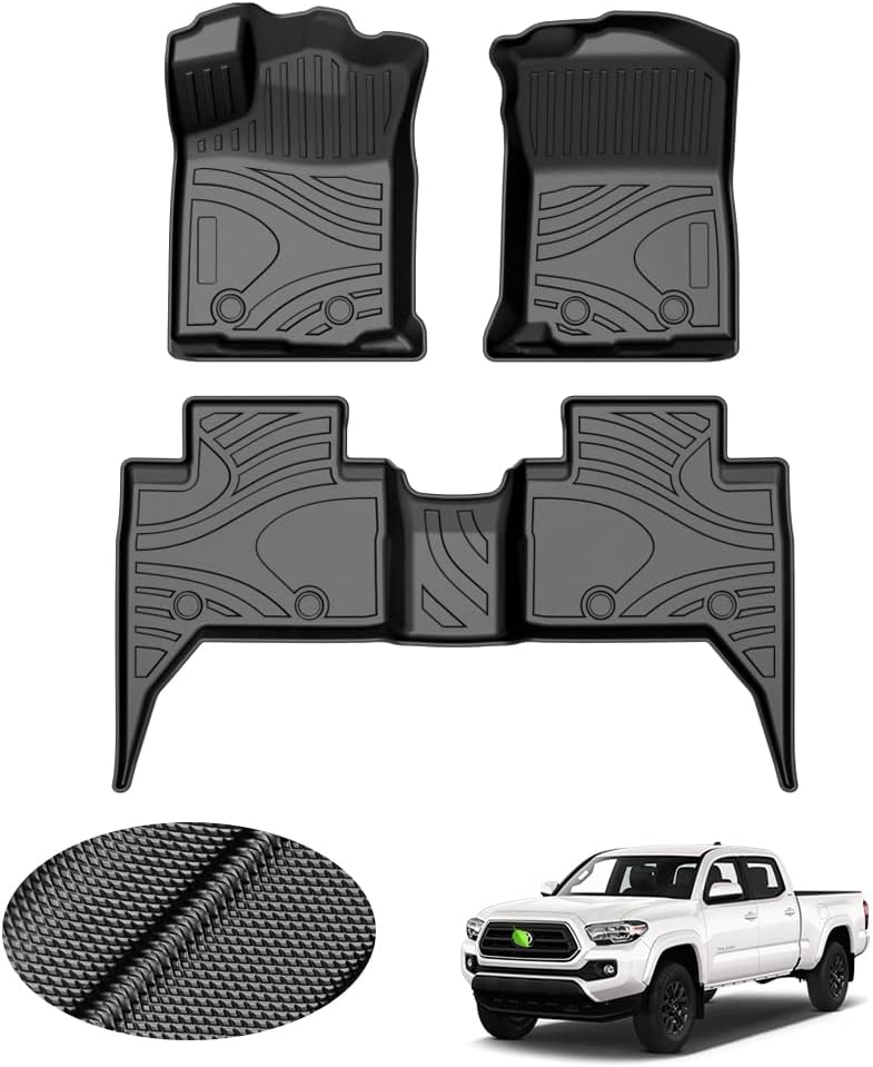 TPE All-Weather Floor Mat Liners Front & Rear Row Full Set D95712