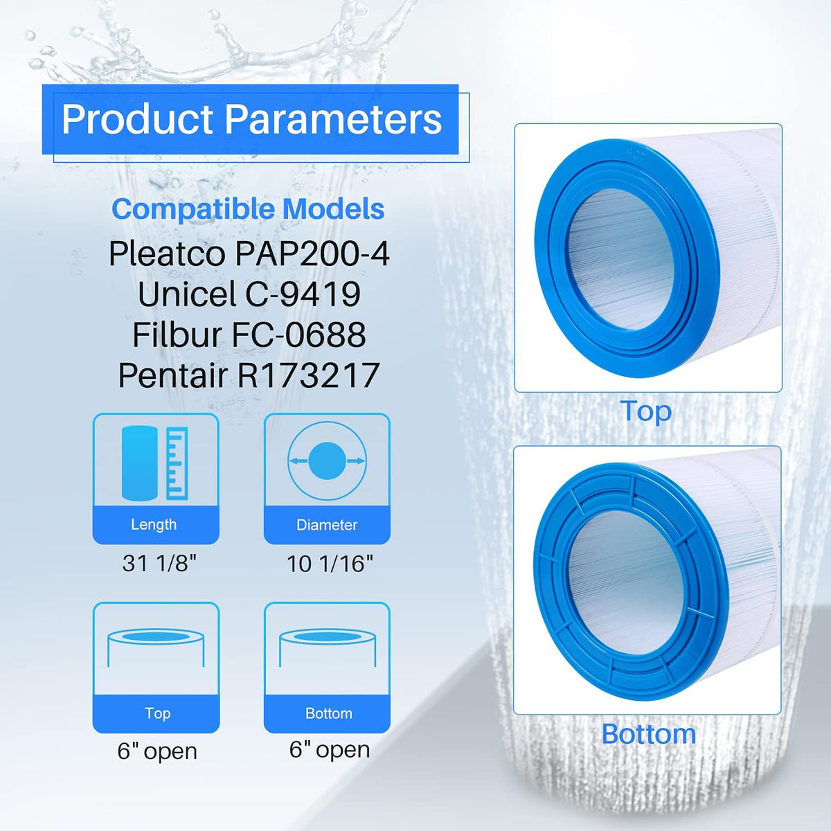 200 sq.ft Pool Filter Cartridge 1 Pack W983