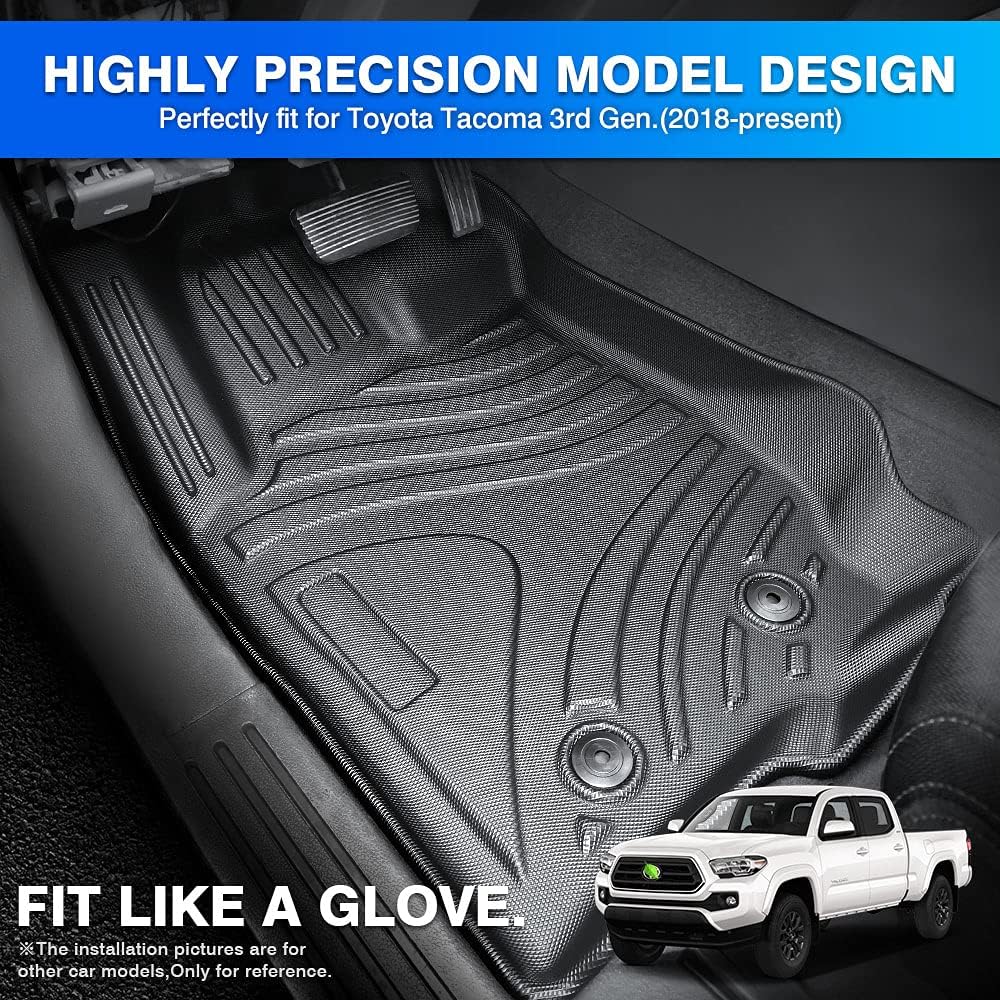 TPE All-Weather Floor Mat Liners Front & Rear Row Full Set D95712
