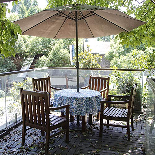 Yellow Flower Waterproof Fitted Tablecloth with Umbrella Hole G577790