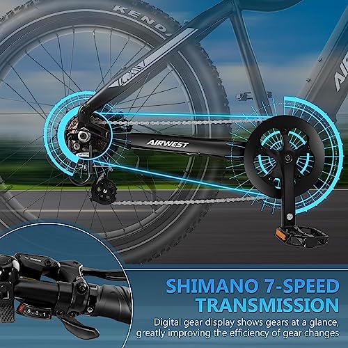 1000W BAFANG Motor 48V 15Ah LG Battery 26" x4.0 Fat Tire Electric Bicycle with Hydraulic Disc Brakes K7690