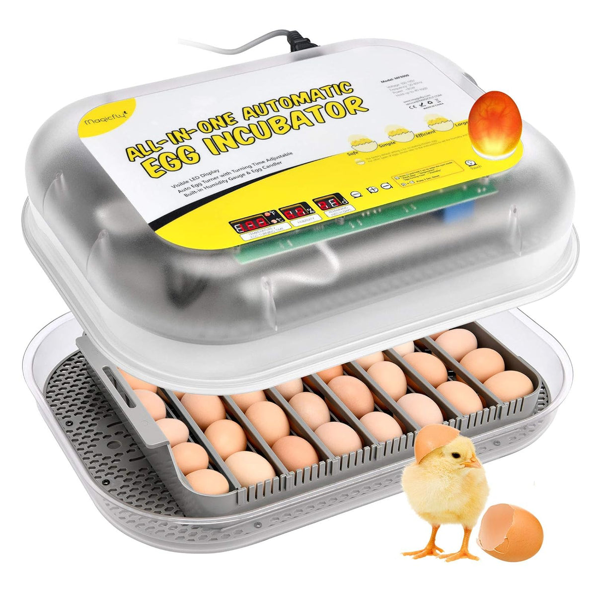 40 Egg Automatic Egg Incubator with LED Candler K516454
