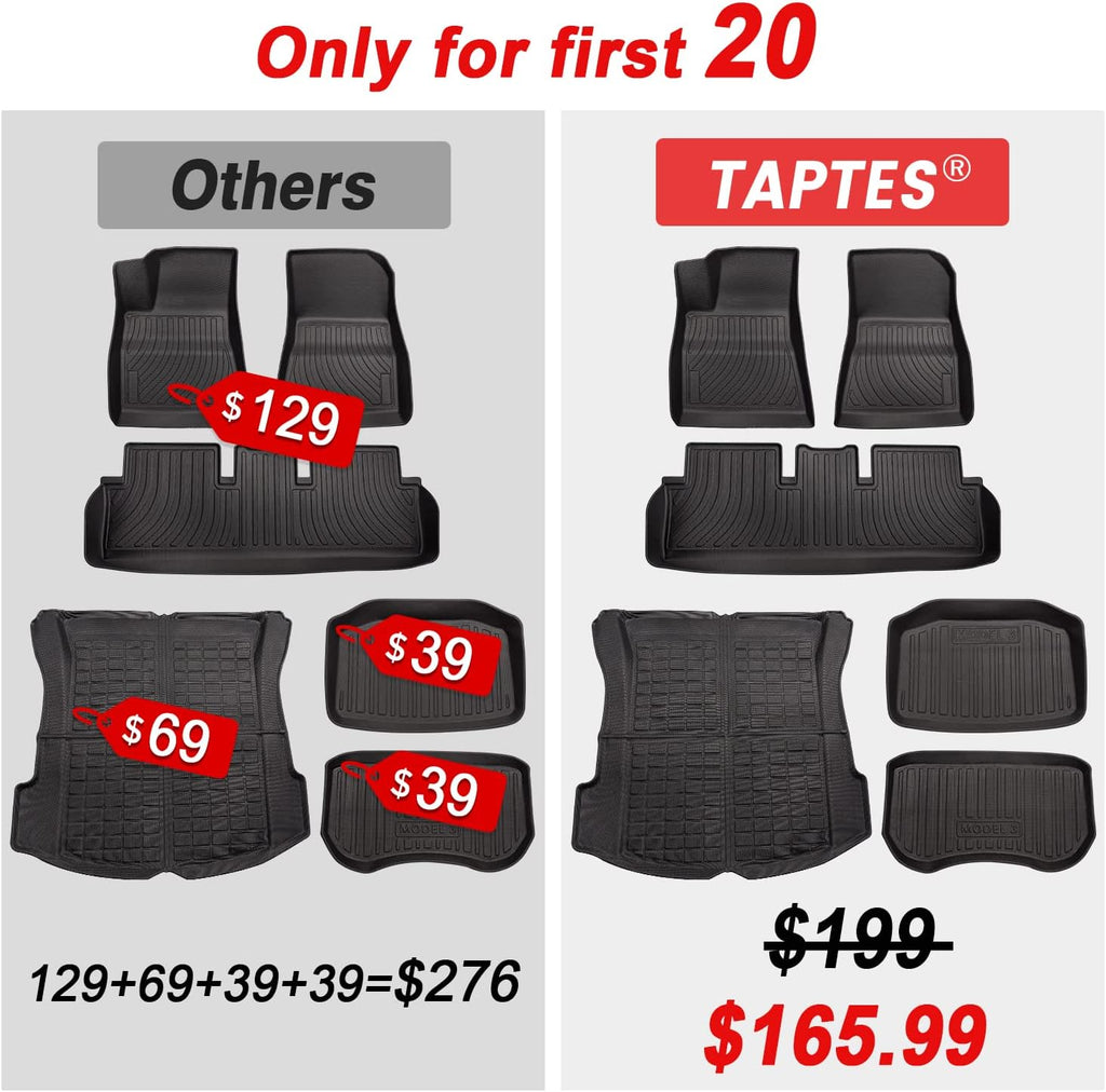 All Weather Anti-Slip Waterproof TPE Floor Mats Trunk Mat J8066