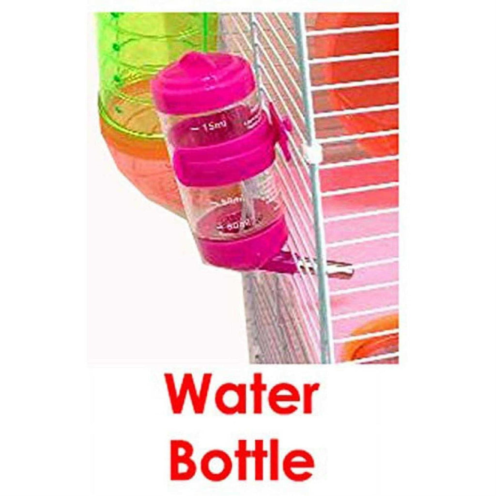 Pink Large 5-Levels Twin Tower Hamster Mouse Habitat Wire Animal Cage With Long Crossover Tube C73695
