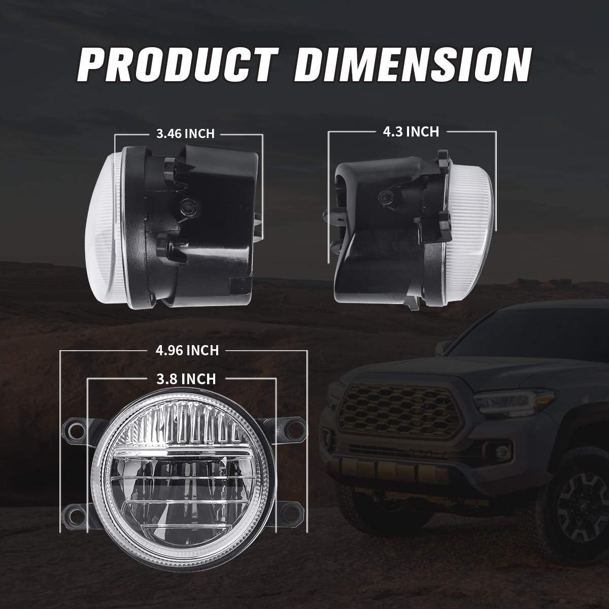 LED Fog Light Passenger and Driver Side 2PCS D1671