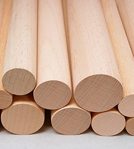 Polished Wood Wardrobe Closet Rod (39"×1") K748