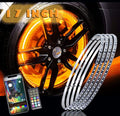 17IN RGB LED Wheel Ring Light Kit 4PCS Single Row Waterproof K664003