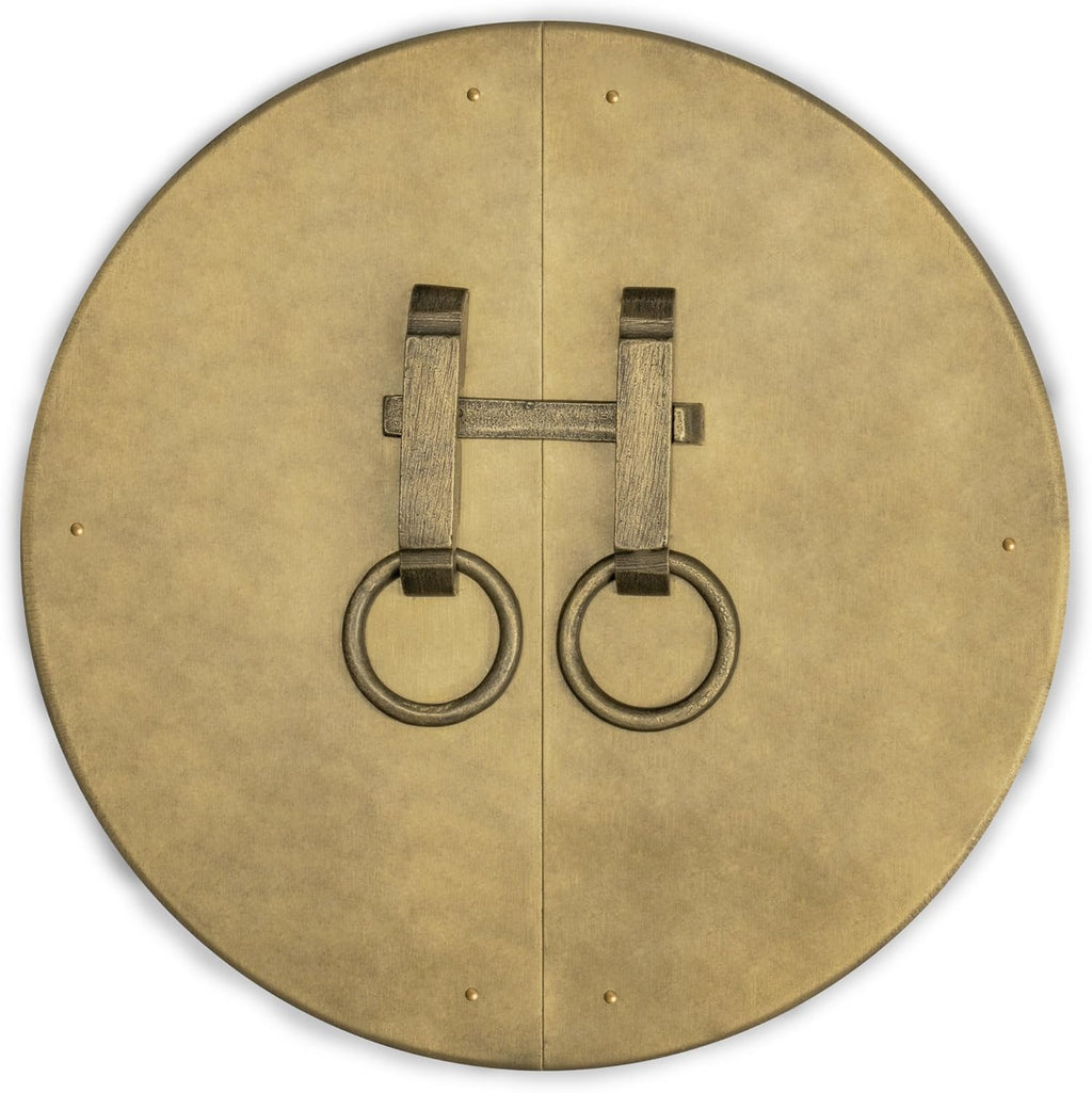 Brass Button and Zipper Cabinet Face Plate Hardware Set Z862
