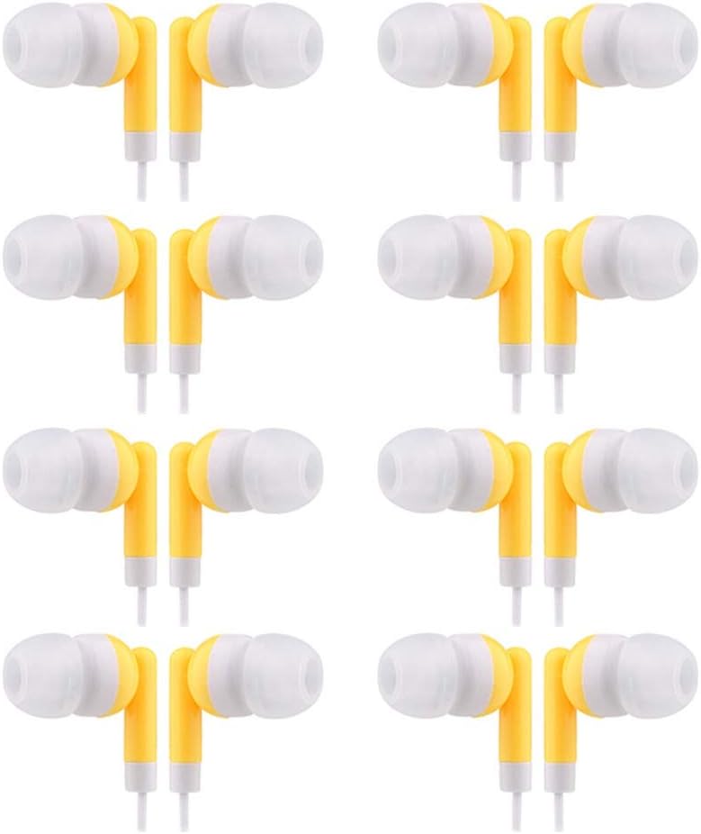 Orange Pack of 2 Earbuds Headphones B5219